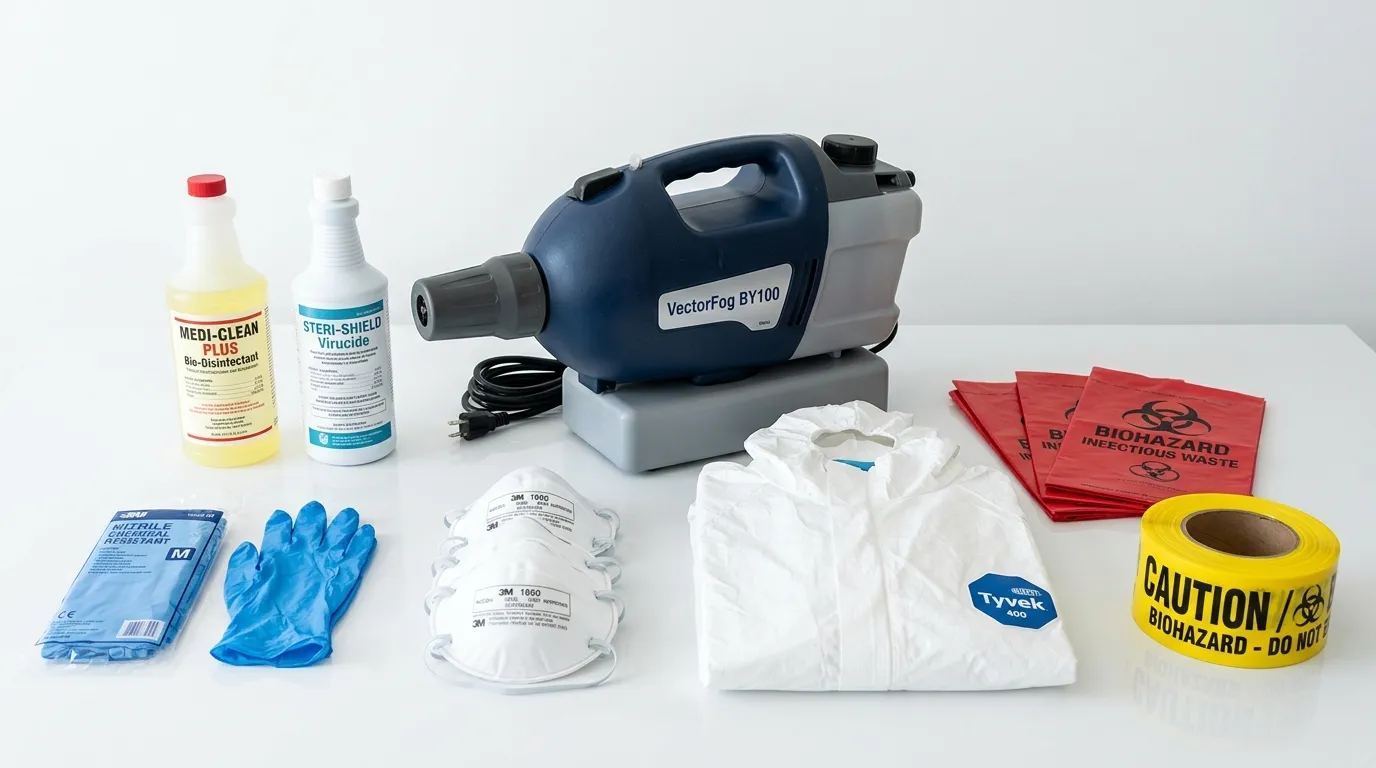 Professional biohazard remediation crew working in Cameron Park